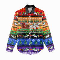 Happy Holigays Christmas Women Casual Shirt Xmas Holiday Patterns - Wonder Print Shop