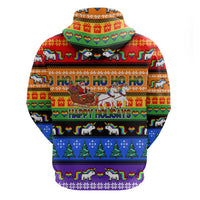 Happy Holigays Christmas Zip Hoodie Xmas Holiday Patterns - Wonder Print Shop