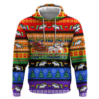 Happy Holigays Christmas Zip Hoodie Xmas Holiday Patterns - Wonder Print Shop