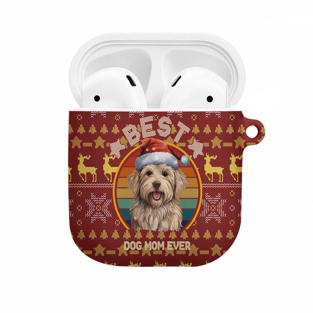 Havanese Best Dog Mom Christmas AirPods Case Xmas Holiday Patterns - Wonder Print Shop