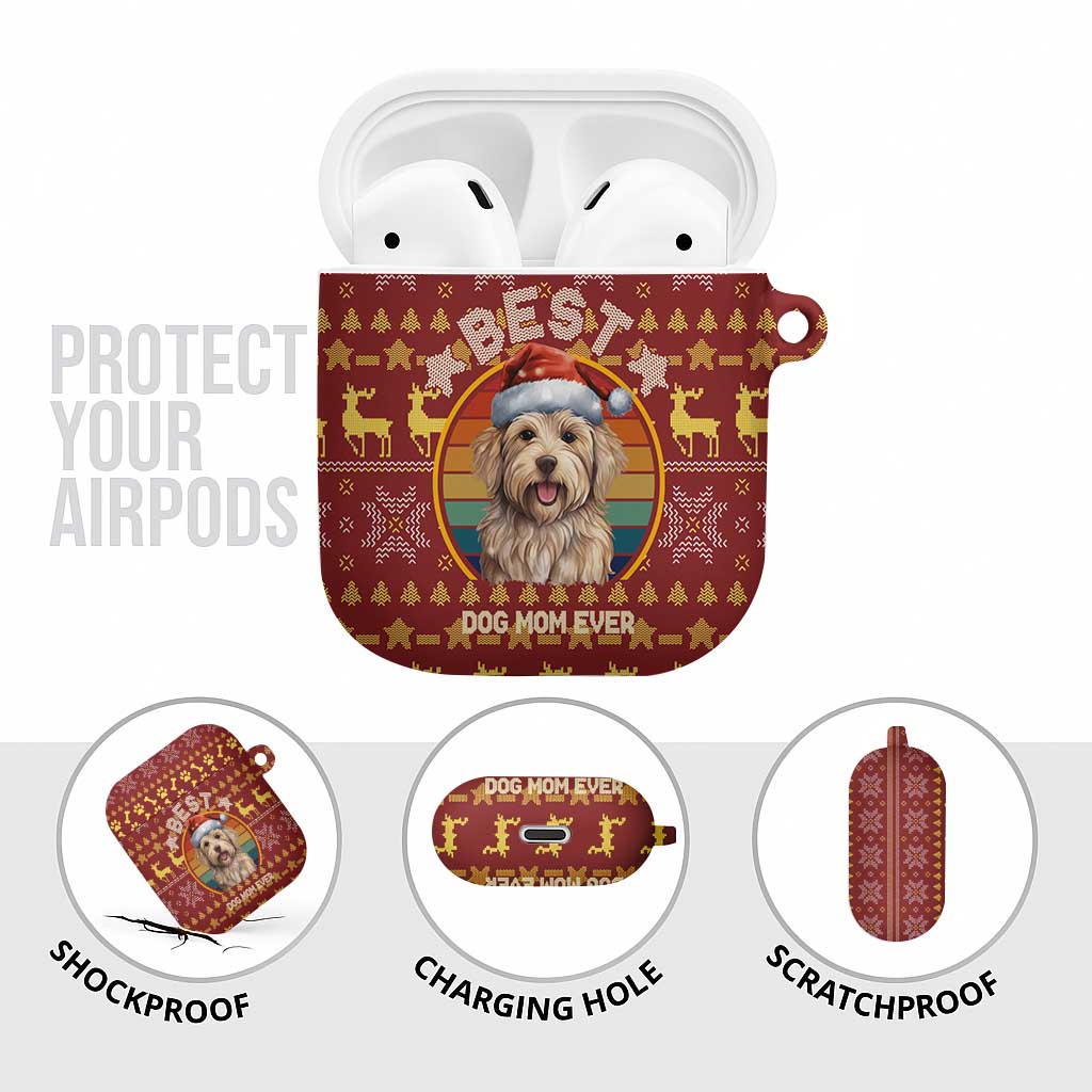 Havanese Best Dog Mom Christmas AirPods Case Xmas Holiday Patterns - Wonder Print Shop