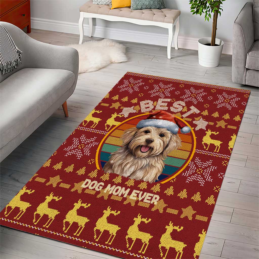 Havanese Best Dog Mom Christmas Area Rug Xmas Holiday Patterns - Wonder Print Shop