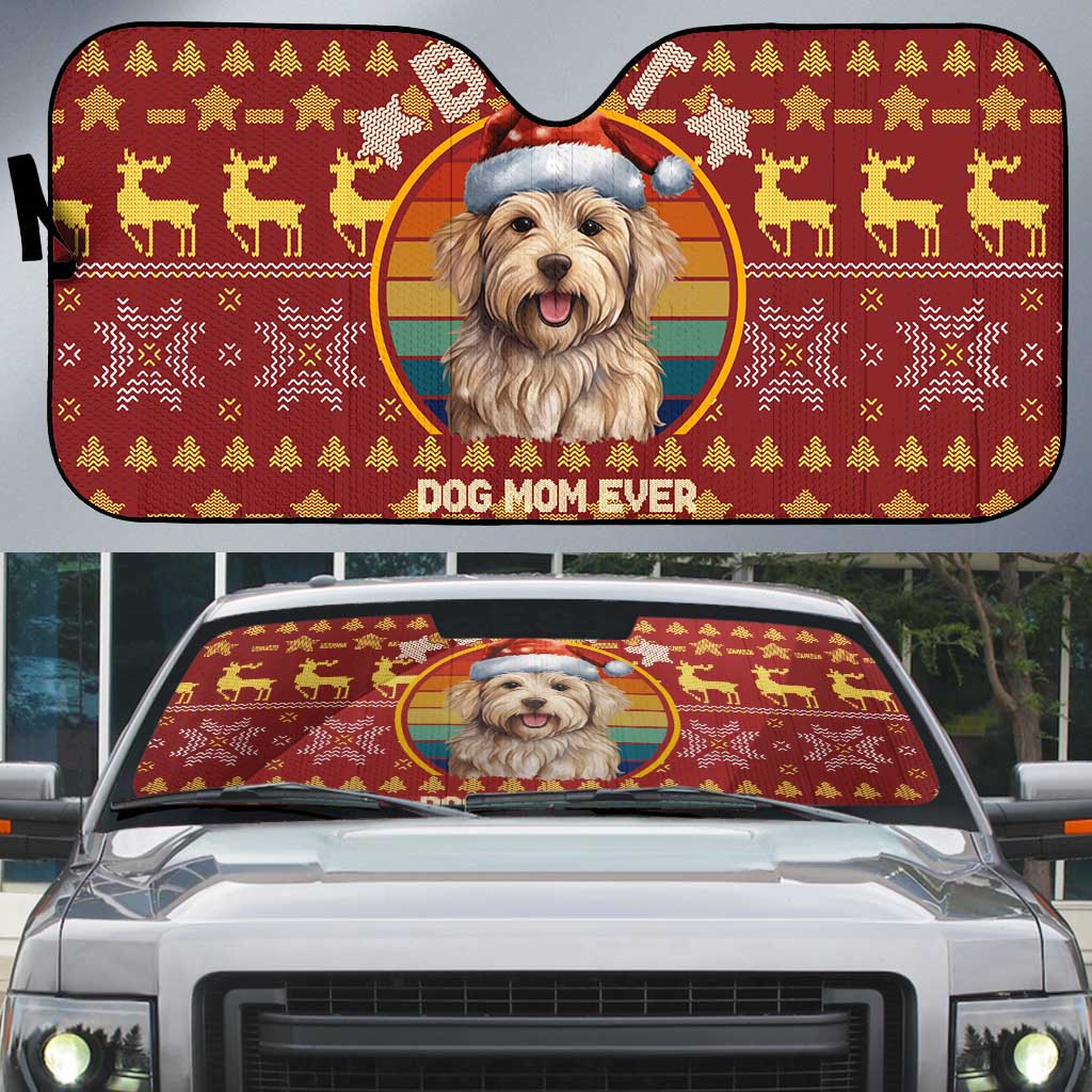 Havanese Best Dog Mom Christmas Auto Sun Shade Xmas Holiday Patterns - Wonder Print Shop