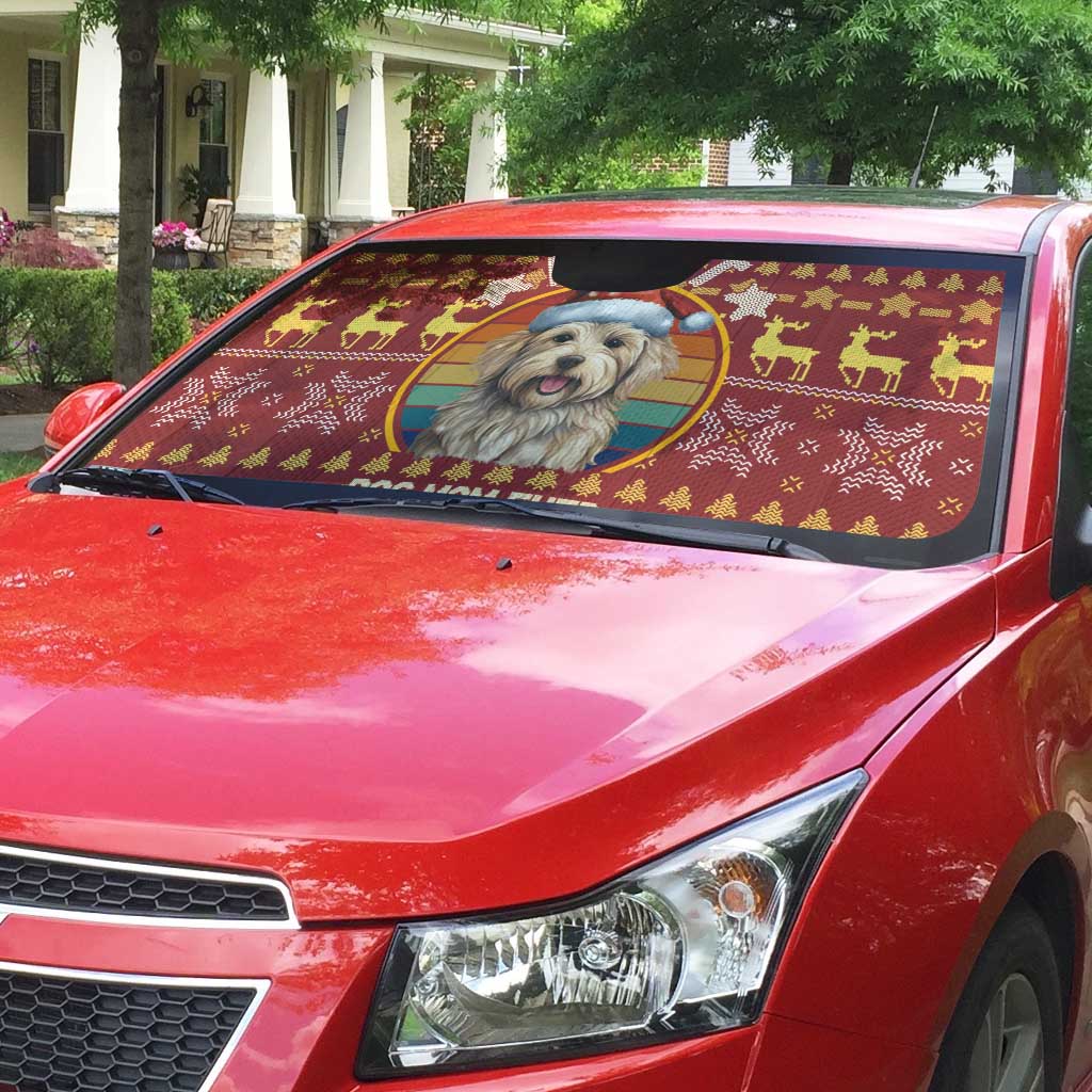 Havanese Best Dog Mom Christmas Auto Sun Shade Xmas Holiday Patterns - Wonder Print Shop