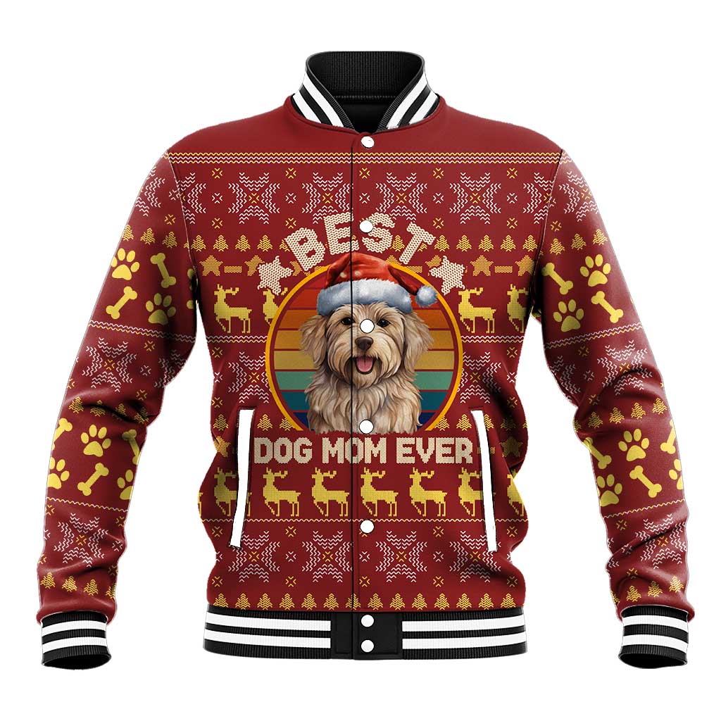 Havanese Best Dog Mom Christmas Baseball Jacket Xmas Holiday Patterns - Wonder Print Shop