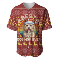 Havanese Best Dog Mom Christmas Baseball Jersey Xmas Holiday Patterns - Wonder Print Shop