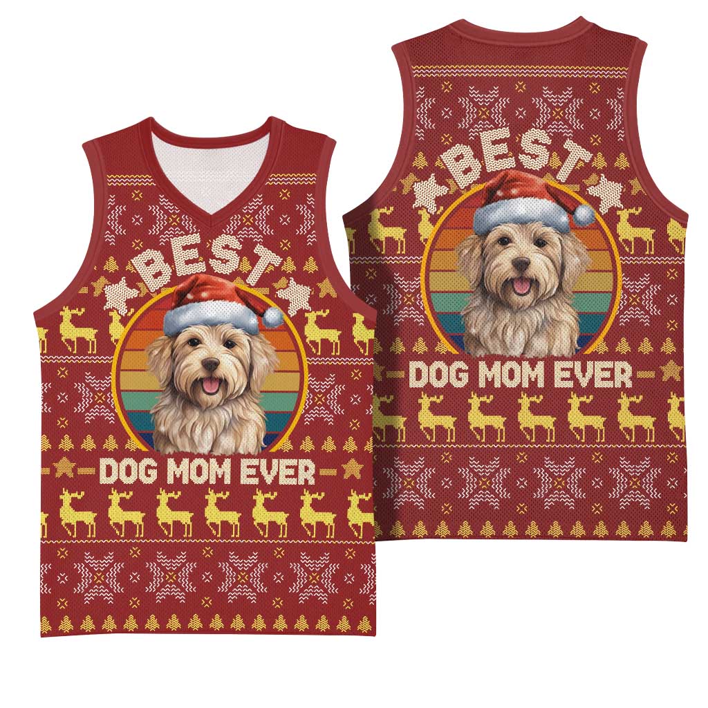 Havanese Best Dog Mom Christmas Basketball Jersey Xmas Holiday Patterns - Wonder Print Shop