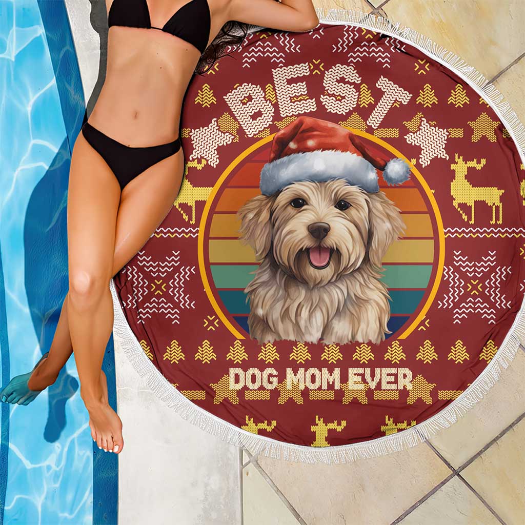 Havanese Best Dog Mom Christmas Beach Blanket Xmas Holiday Patterns - Wonder Print Shop