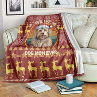 Havanese Best Dog Mom Christmas Blanket Xmas Holiday Patterns - Wonder Print Shop