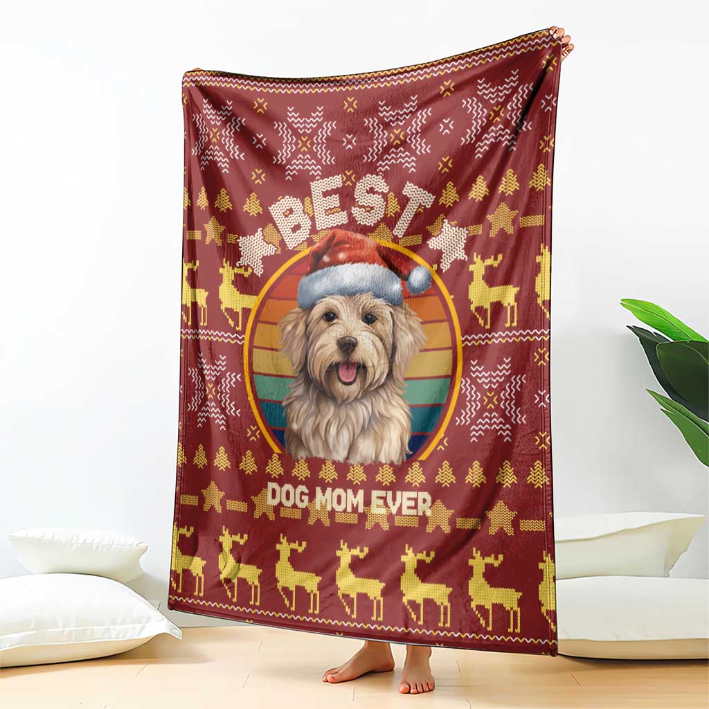 Havanese Best Dog Mom Christmas Blanket Xmas Holiday Patterns - Wonder Print Shop