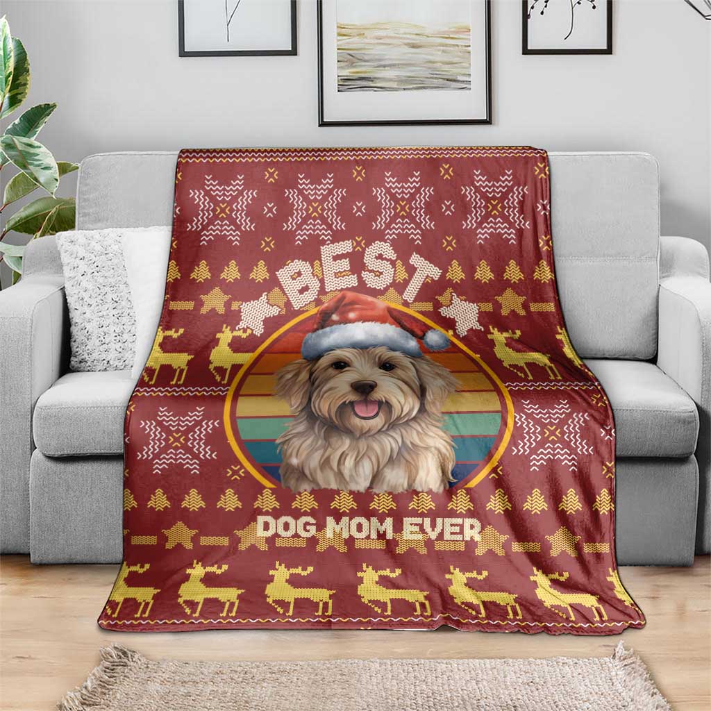 Havanese Best Dog Mom Christmas Blanket Xmas Holiday Patterns - Wonder Print Shop