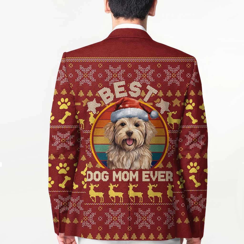 Havanese Best Dog Mom Christmas Blazer Xmas Holiday Patterns - Wonder Print Shop