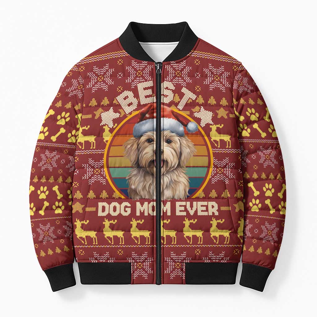 Havanese Best Dog Mom Christmas Bomber Puffer Jacket Xmas Holiday Patterns - Wonder Print Shop