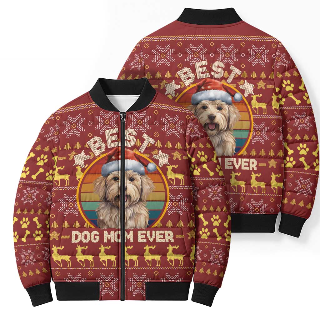 Havanese Best Dog Mom Christmas Bomber Puffer Jacket Xmas Holiday Patterns - Wonder Print Shop