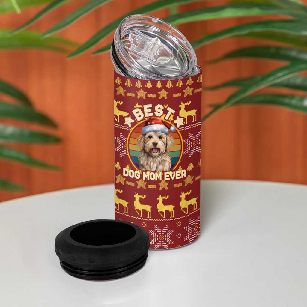 Havanese Best Dog Mom Christmas 4 in 1 Can Cooler Tumbler Xmas Holiday Patterns - Wonder Print Shop
