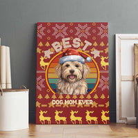 Havanese Best Dog Mom Christmas Canvas Wall Art Xmas Holiday Patterns - Wonder Print Shop