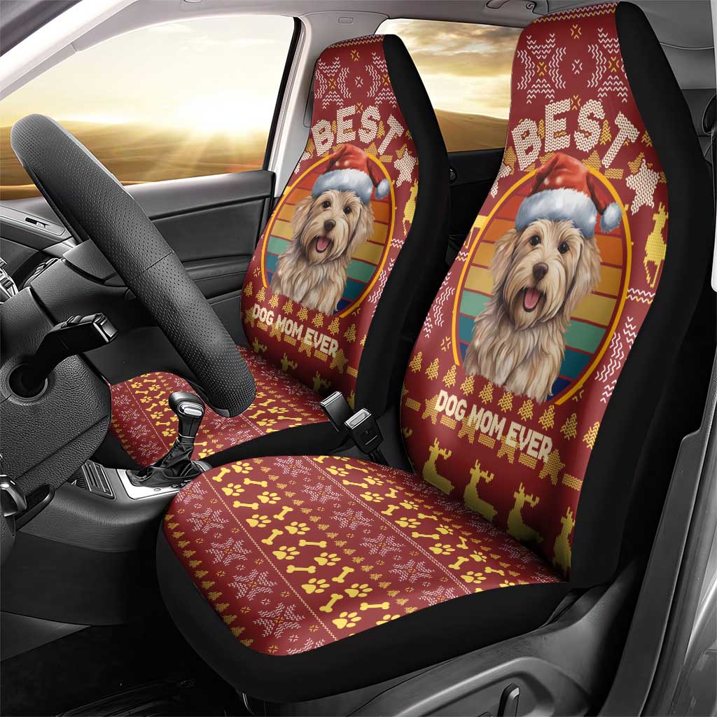 Havanese Best Dog Mom Christmas Car Seat Cover Xmas Holiday Patterns - Wonder Print Shop