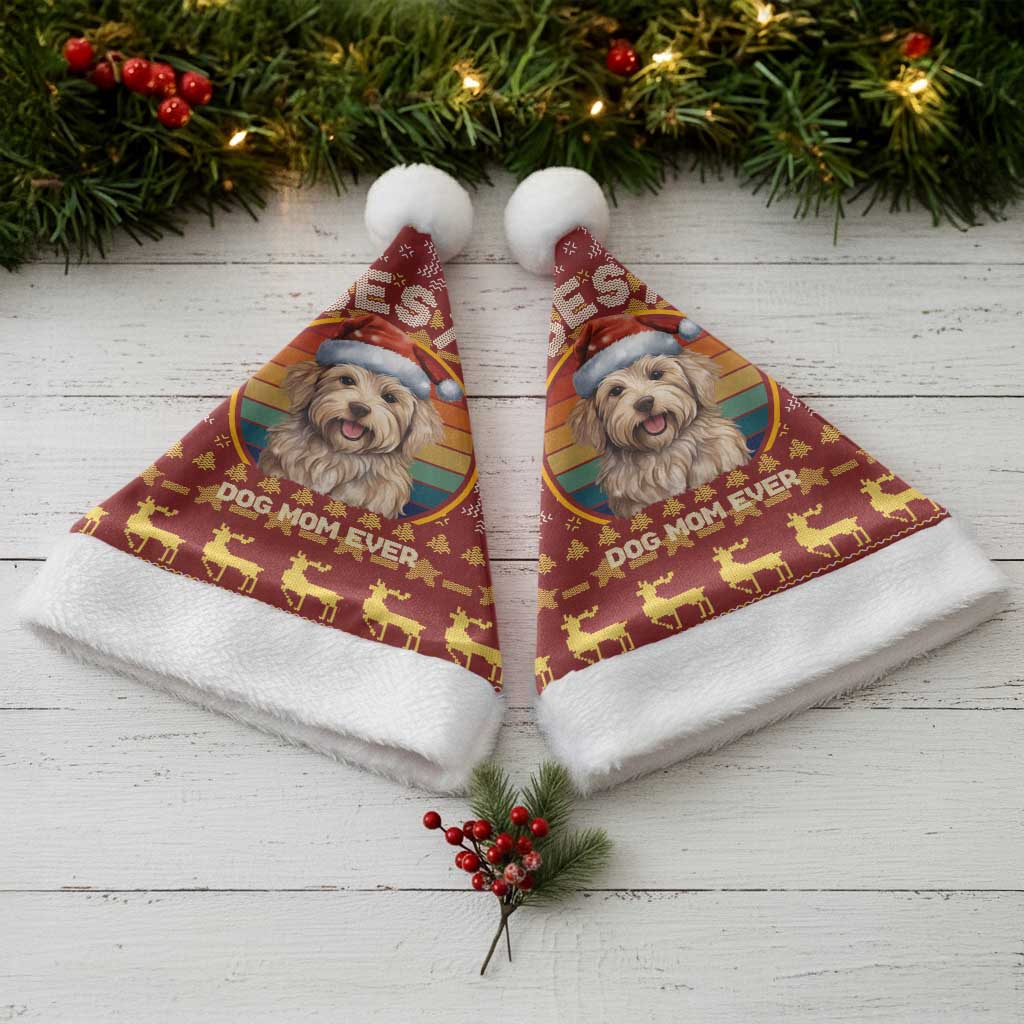 Havanese Best Dog Mom Christmas Santa Hat Xmas Holiday Patterns - Wonder Print Shop