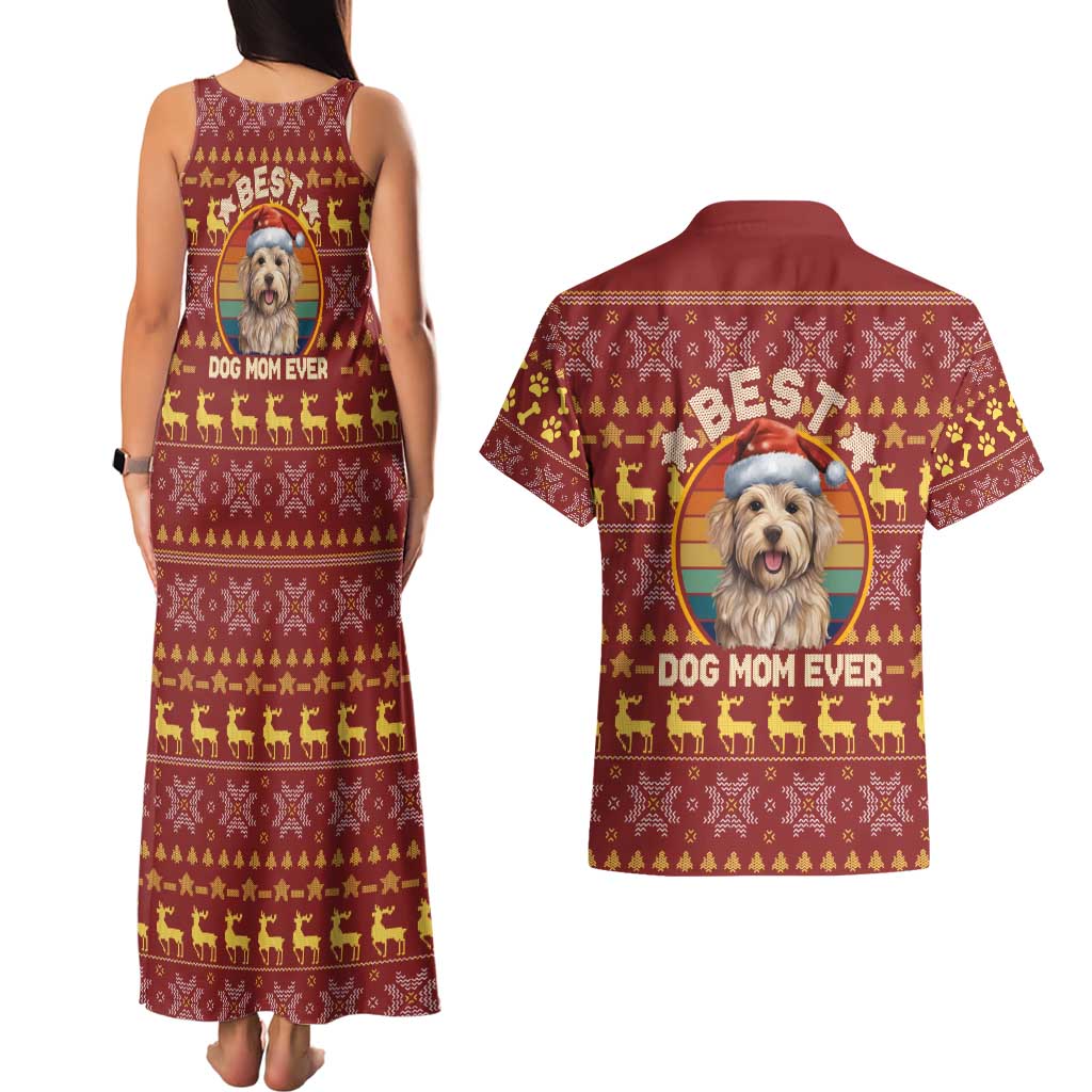 Havanese Best Dog Mom Christmas Couples Matching Tank Maxi Dress and Hawaiian Shirt Xmas Holiday Patterns - Wonder Print Shop