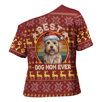 Havanese Best Dog Mom Christmas Cross Shoulder Shirt Xmas Holiday Patterns - Wonder Print Shop