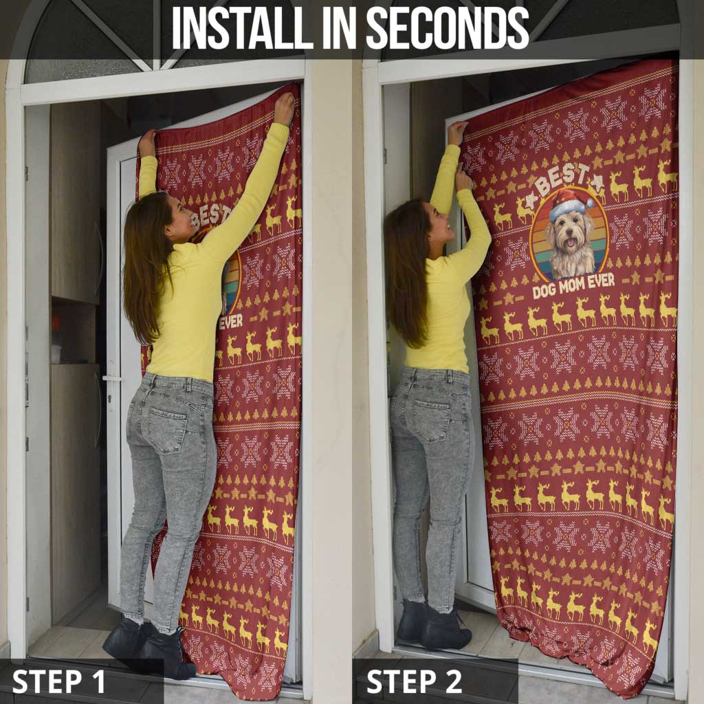 Havanese Best Dog Mom Christmas Door Cover Xmas Holiday Patterns - Wonder Print Shop