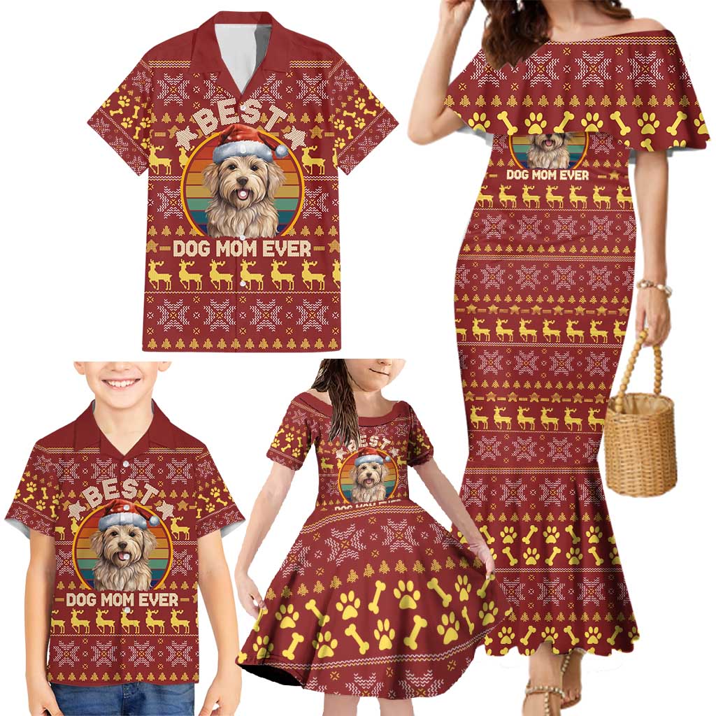Havanese Best Dog Mom Christmas Family Matching Mermaid Dress and Hawaiian Shirt Xmas Holiday Patterns - Wonder Print Shop
