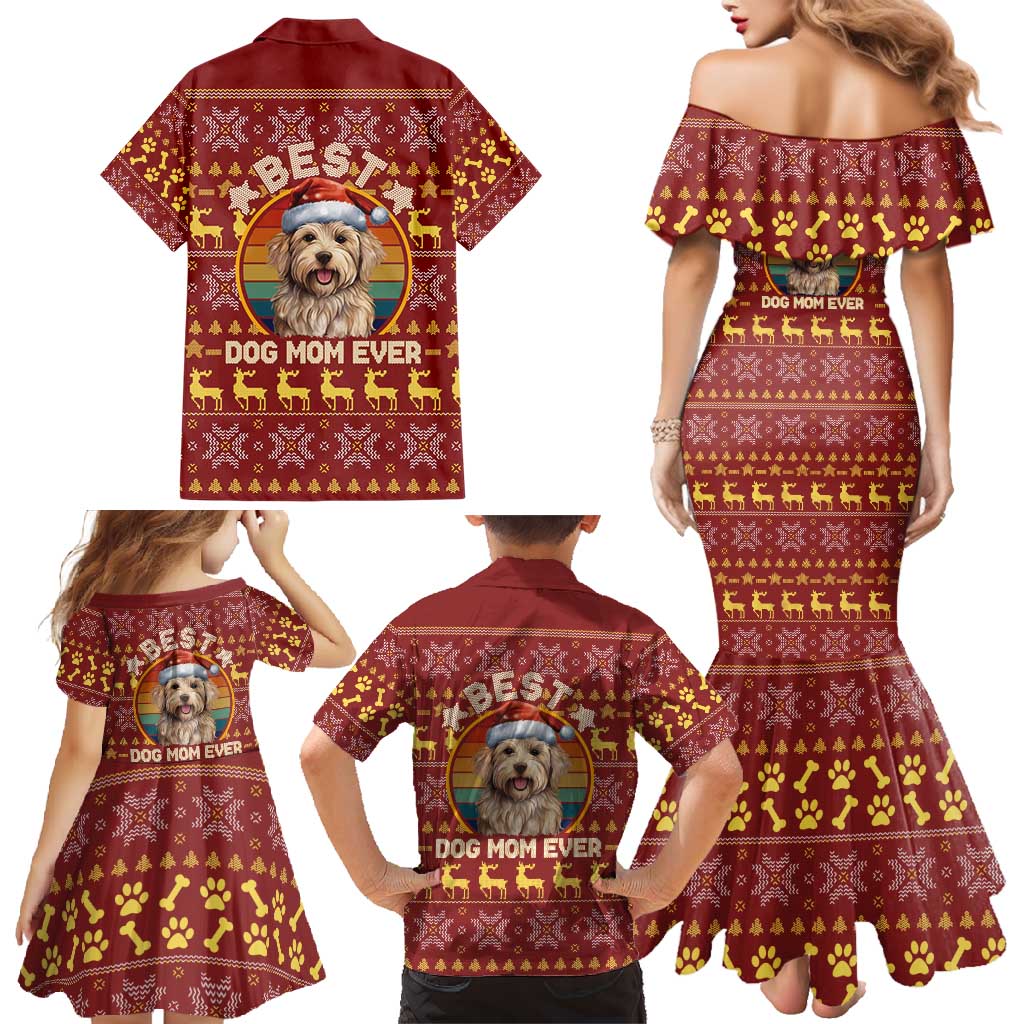 Havanese Best Dog Mom Christmas Family Matching Mermaid Dress and Hawaiian Shirt Xmas Holiday Patterns - Wonder Print Shop