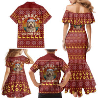 Havanese Best Dog Mom Christmas Family Matching Mermaid Dress and Hawaiian Shirt Xmas Holiday Patterns - Wonder Print Shop