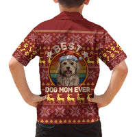 Havanese Best Dog Mom Christmas Family Matching Off The Shoulder Long Sleeve Dress and Hawaiian Shirt Xmas Holiday Patterns - Wonder Print Shop