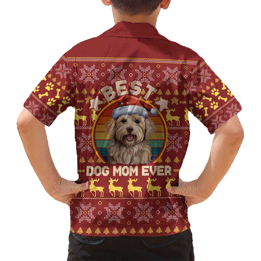Havanese Best Dog Mom Christmas Family Matching Off Shoulder Short Dress and Hawaiian Shirt Xmas Holiday Patterns - Wonder Print Shop