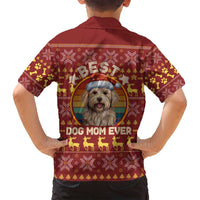 Havanese Best Dog Mom Christmas Family Matching Off Shoulder Short Dress and Hawaiian Shirt Xmas Holiday Patterns - Wonder Print Shop