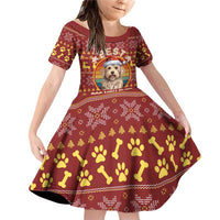 Havanese Best Dog Mom Christmas Family Matching Off Shoulder Short Dress and Hawaiian Shirt Xmas Holiday Patterns - Wonder Print Shop