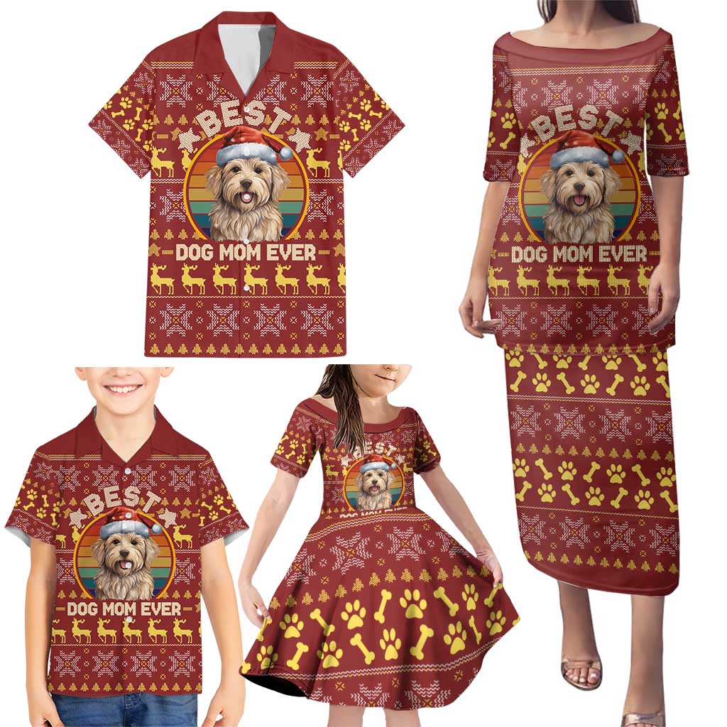 Havanese Best Dog Mom Christmas Family Matching Puletasi and Hawaiian Shirt Xmas Holiday Patterns - Wonder Print Shop