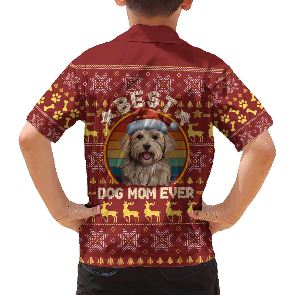 Havanese Best Dog Mom Christmas Family Matching Short Sleeve Bodycon Dress and Hawaiian Shirt Xmas Holiday Patterns - Wonder Print Shop