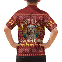 Havanese Best Dog Mom Christmas Family Matching Short Sleeve Bodycon Dress and Hawaiian Shirt Xmas Holiday Patterns - Wonder Print Shop
