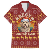 Havanese Best Dog Mom Christmas Family Matching Short Sleeve Bodycon Dress and Hawaiian Shirt Xmas Holiday Patterns - Wonder Print Shop