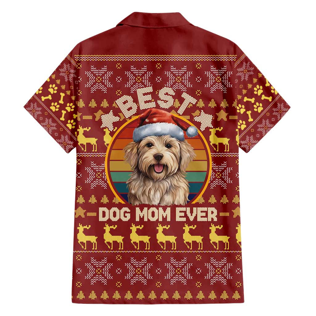 Havanese Best Dog Mom Christmas Family Matching Short Sleeve Bodycon Dress and Hawaiian Shirt Xmas Holiday Patterns - Wonder Print Shop