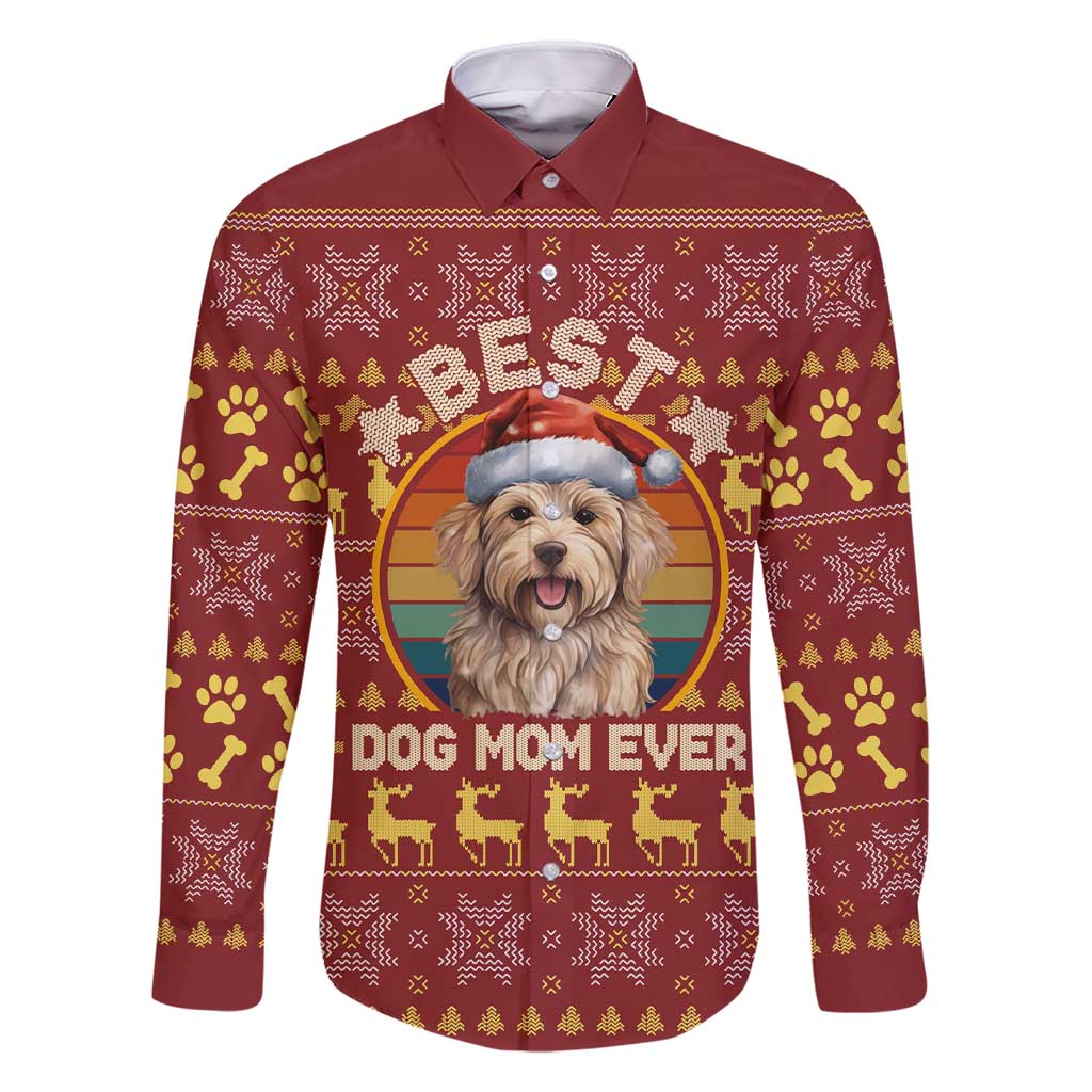 Havanese Best Dog Mom Christmas Family Matching Short Sleeve Bodycon Dress and Hawaiian Shirt Xmas Holiday Patterns - Wonder Print Shop