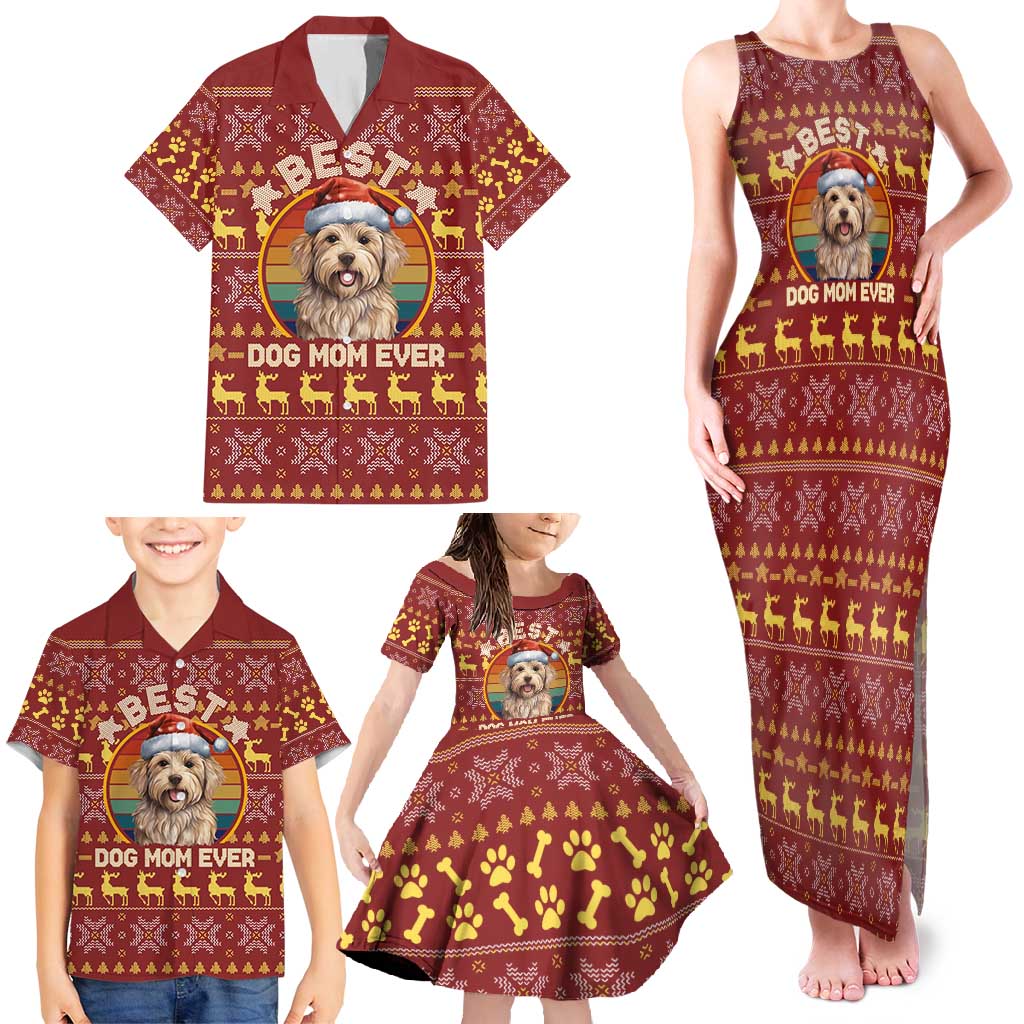 Havanese Best Dog Mom Christmas Family Matching Tank Maxi Dress and Hawaiian Shirt Xmas Holiday Patterns - Wonder Print Shop