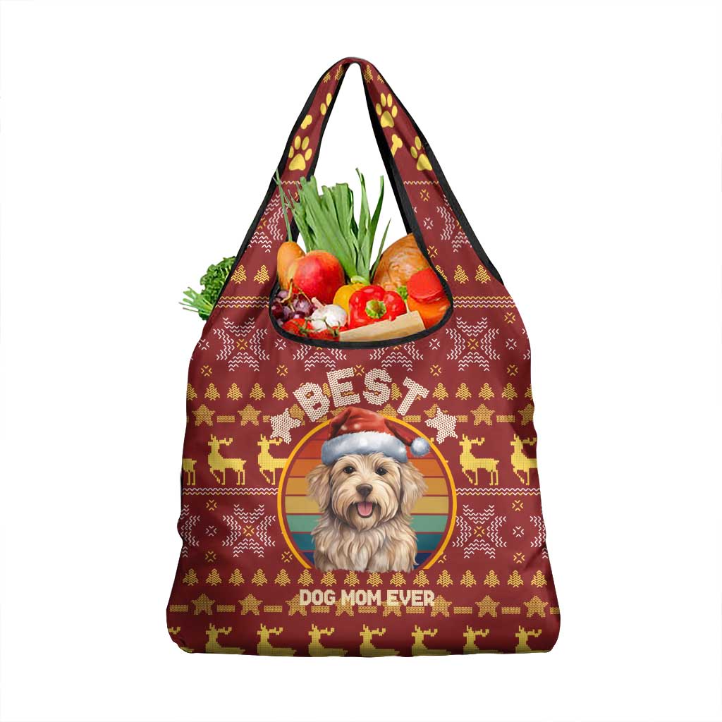Havanese Best Dog Mom Christmas Grocery Bag Xmas Holiday Patterns - Wonder Print Shop