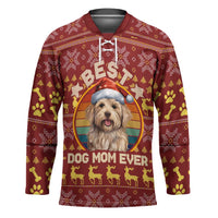 Havanese Best Dog Mom Christmas Hockey Jersey Xmas Holiday Patterns - Wonder Print Shop