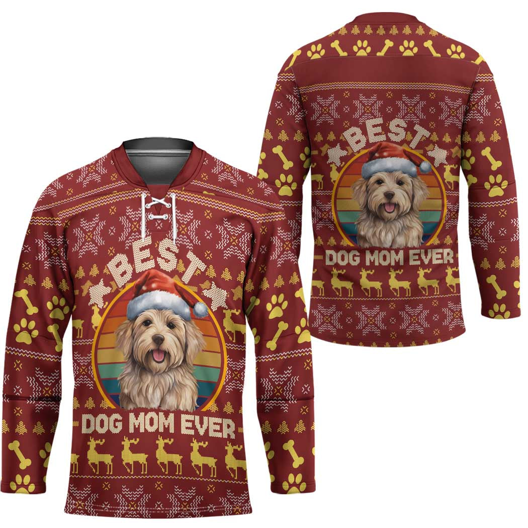 Havanese Best Dog Mom Christmas Hockey Jersey Xmas Holiday Patterns - Wonder Print Shop