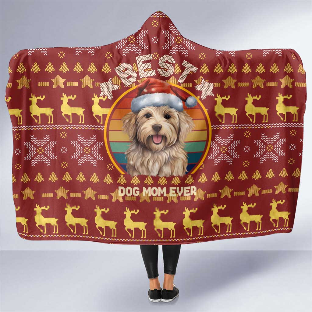 Havanese Best Dog Mom Christmas Hooded Blanket Xmas Holiday Patterns - Wonder Print Shop