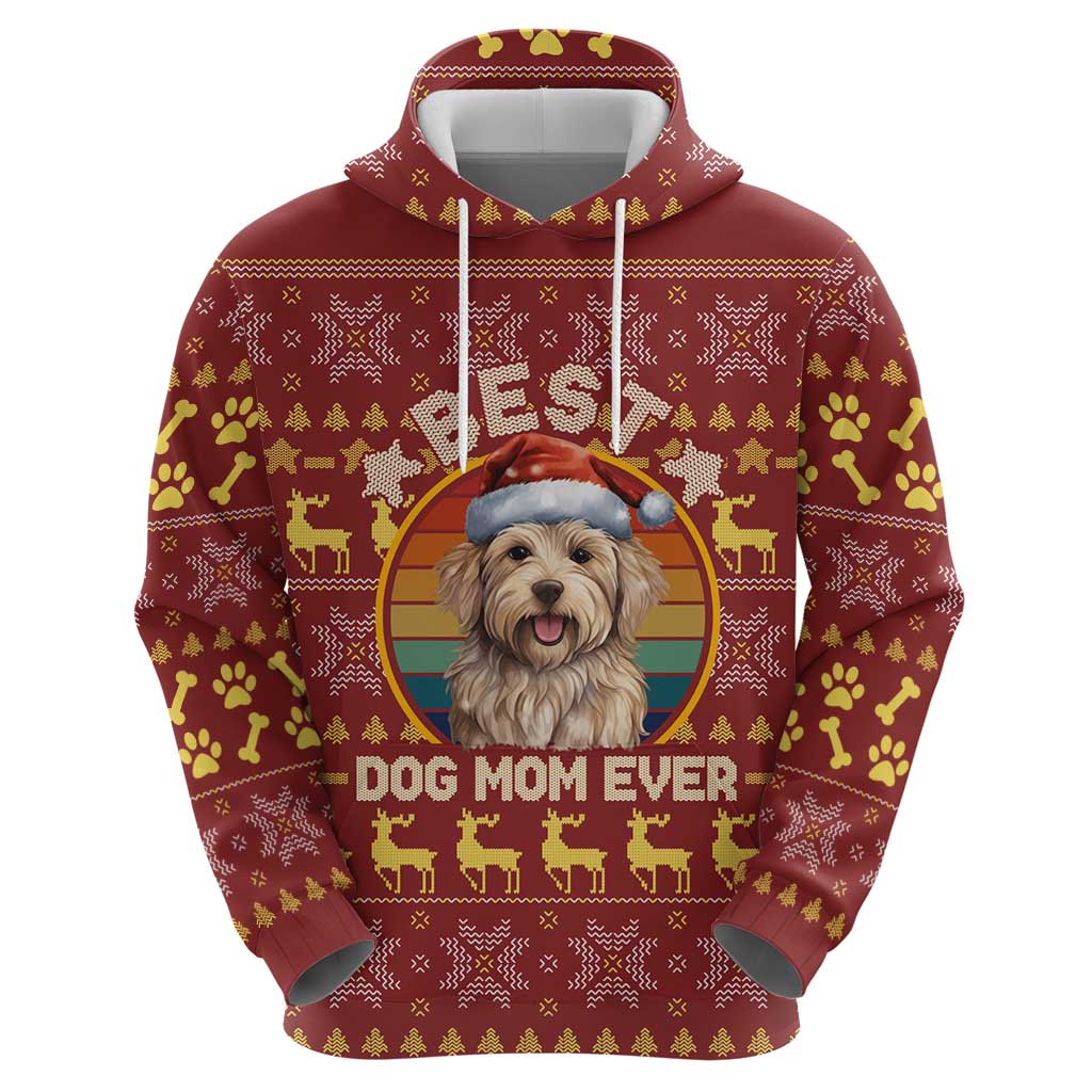 Havanese Best Dog Mom Christmas Hoodie Xmas Holiday Patterns - Wonder Print Shop