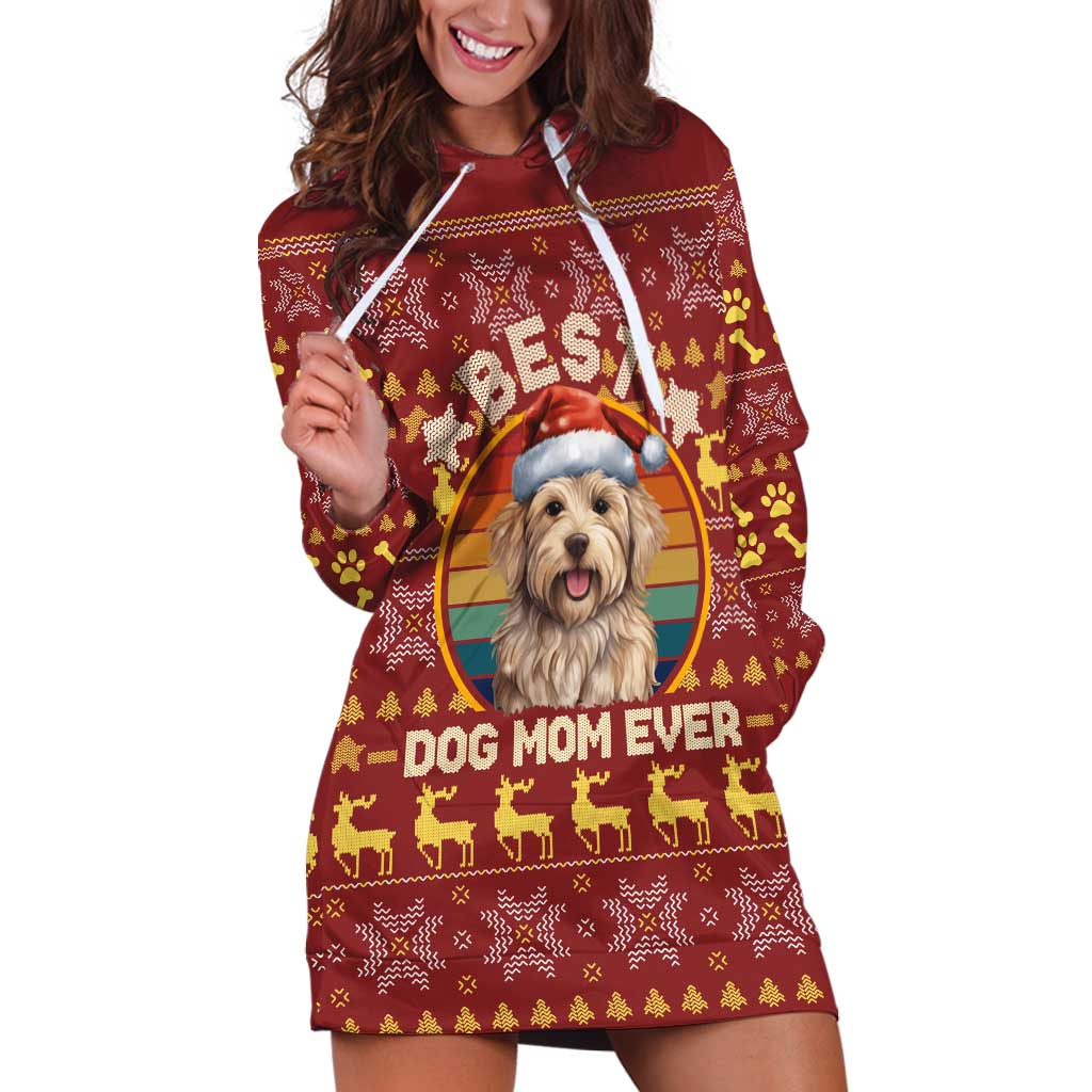 Havanese Best Dog Mom Christmas Hoodie Dress Xmas Holiday Patterns - Wonder Print Shop
