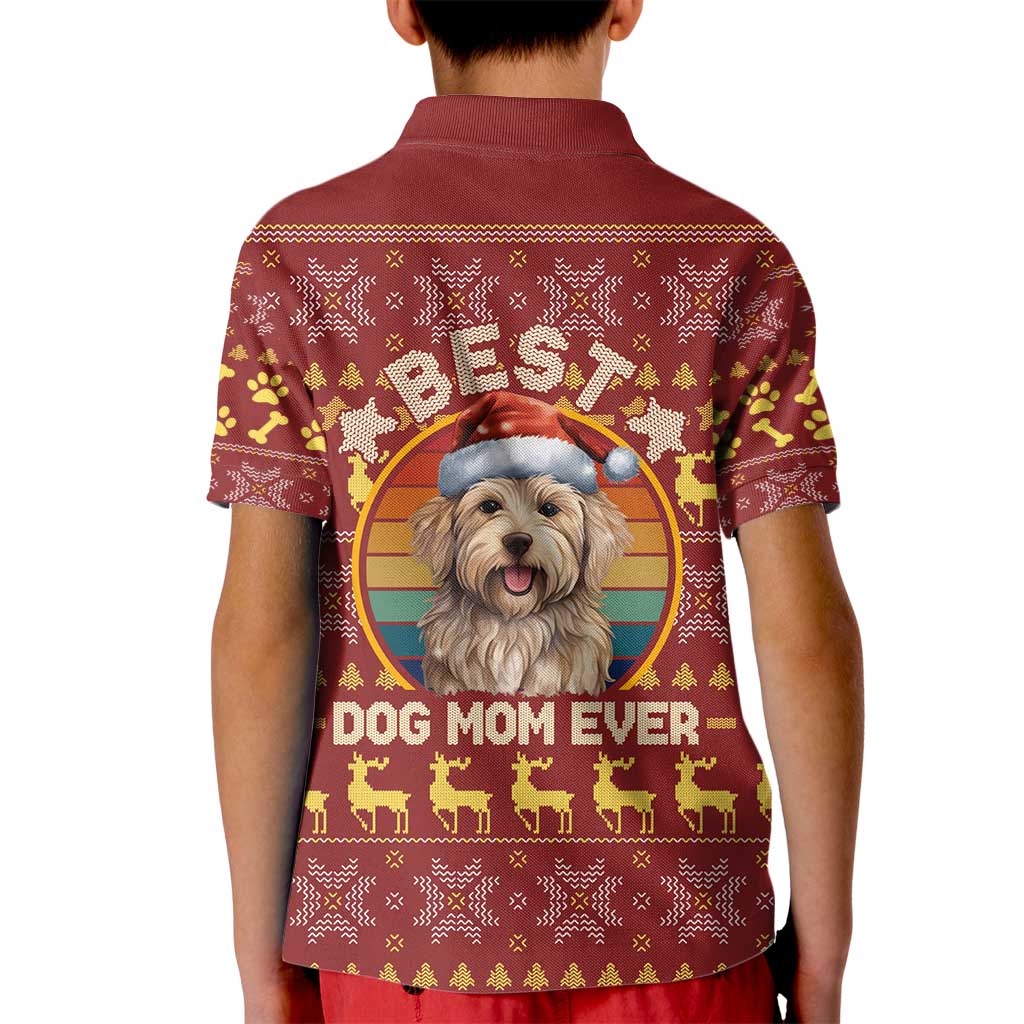 Havanese Best Dog Mom Christmas Kid Polo Shirt Xmas Holiday Patterns - Wonder Print Shop