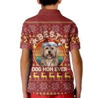 Havanese Best Dog Mom Christmas Kid Polo Shirt Xmas Holiday Patterns - Wonder Print Shop