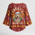 Havanese Best Dog Mom Christmas Kimono Sleeve Blouse Xmas Holiday Patterns - Wonder Print Shop
