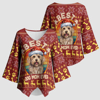 Havanese Best Dog Mom Christmas Kimono Sleeve Blouse Xmas Holiday Patterns - Wonder Print Shop