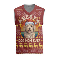 Havanese Best Dog Mom Christmas Knitted V-Neck Vest Xmas Holiday Patterns - Wonder Print Shop